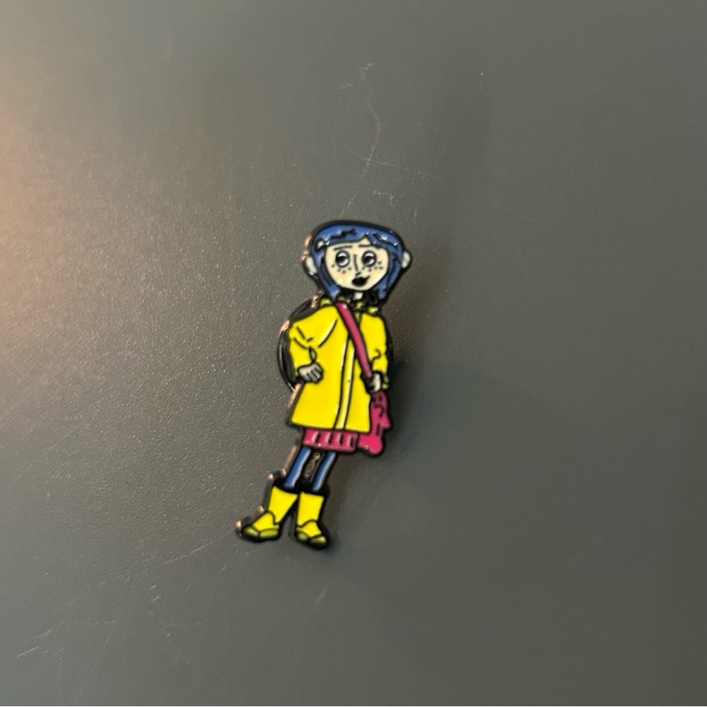Coraline in Yellow Raincoat - Enamel Pin